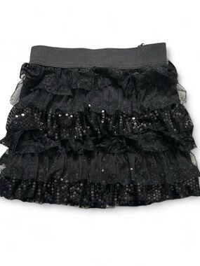 Girl’s black Ruffled Sequin skirt (10/12)